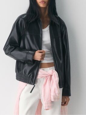 Aritzia Wilfred Falcon Jacket in Black size M - UnReal Leather